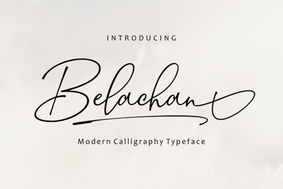 Belachan: A Refined Script Font for Editorial Design