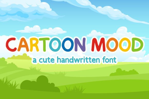 Cartoon Mood: A Cheerful Handwritten Font for Small Business Branding