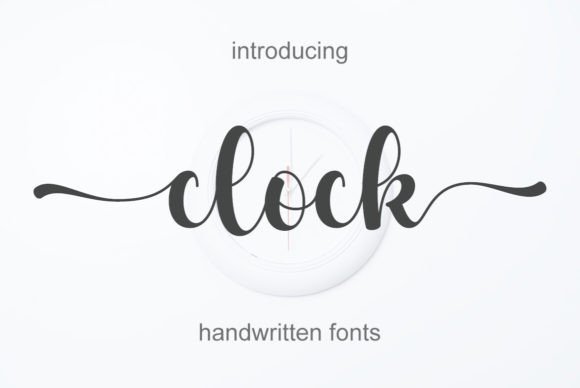 Clock Font: An Elegant Handwritten Typeface for Thoughtful Branding