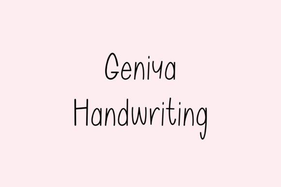 Geniya: A Handwritten Font That Feels Like a Warm Hello