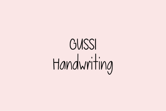Gussi: A Friendly Handwritten Font for Editorial Charm