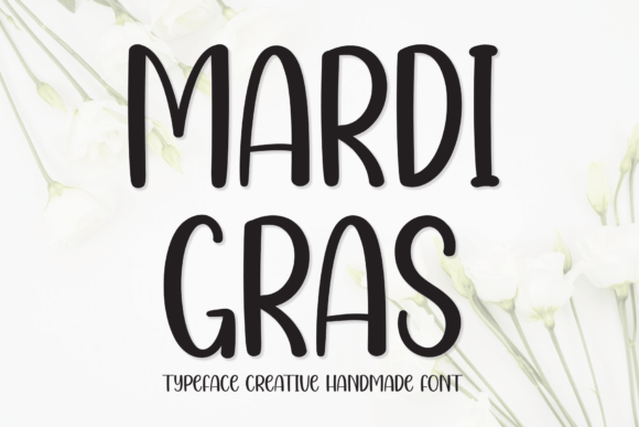 Mardi Gras Handwritten Font for Crafters & Small Shops