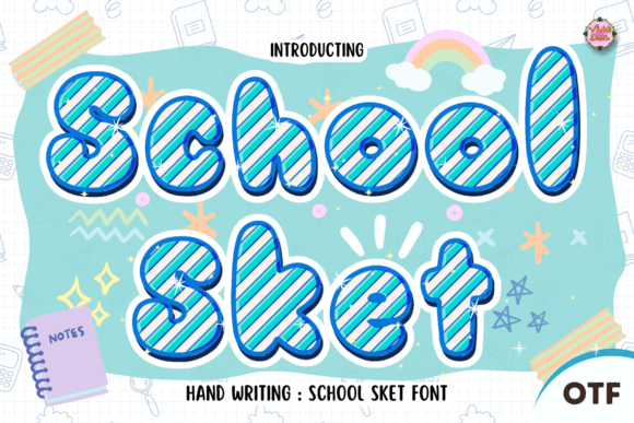 School Sket: A Festive Script Font That Shines in Web Headlines