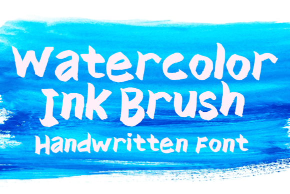 Watercolor Ink Brush: A Playful Display Font for Digital Branding