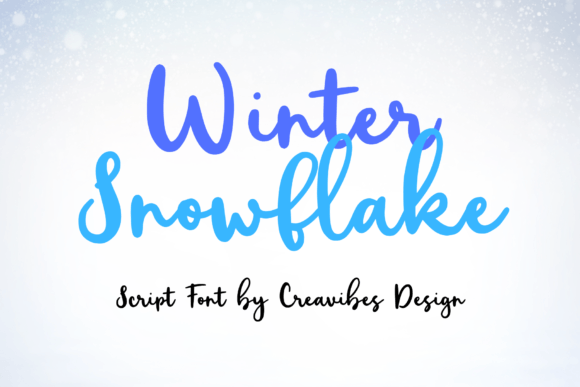 Winter Snowflake: A Script Font for Gentle Editorial Moments