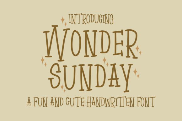 Wonder Sunday: A Playful Handwritten Font for Digital Branding
